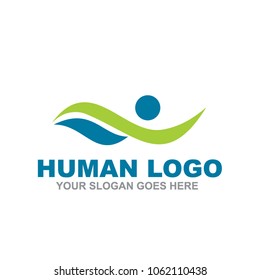 Human logo design icon