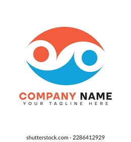 Human logo design template, sign of togetherness, cooperation, business. Vector illustration.