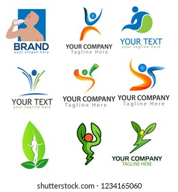 Human Logo Design Vector, Vector illustration on white background.