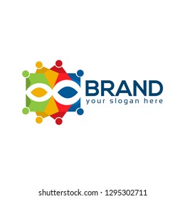 Human Logo Design Vector, Vector illustration on white background.