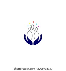 human logo design vector template