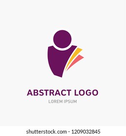 Icono de logotipo humano para la identidad corporativa