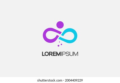 Human logo icon design template vector elements for your company brand. with purple and blue color