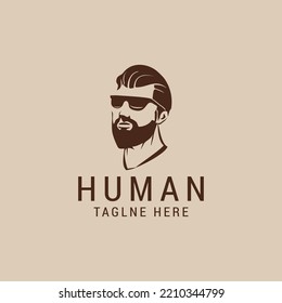 
Human logo icon design template. luxury, vector.