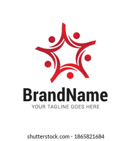 Human logo icon vector template.