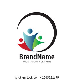 Human logo icon vector template.