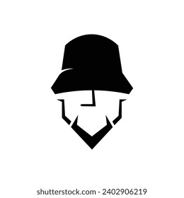 Human logo illustration design and clock direction
