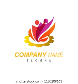 human logo , mechanical logo + 
logo of a group of experienced mechanics