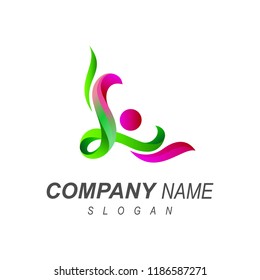 human logo , people logo with a simple and modern look