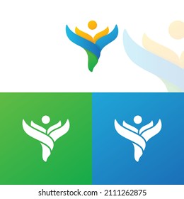 Human logo for this is great for your business logo, with an abstract logo concept
