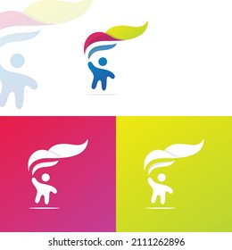 Ein menschliches Logo dafür ist ideal für Ihr Geschäftslogo, mit einem abstrakten Logo-Konzept