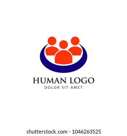 Human Logo Vector Template Design