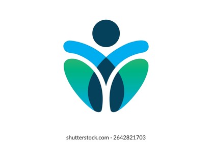 Human Logos of green leaf ecology nature element vector template