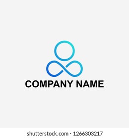 Human looping logo design