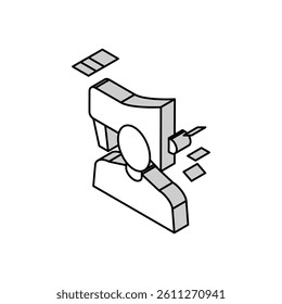 human loudspeaker isometric icon vector. human loudspeaker sign. isolated symbol illustration