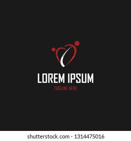 Human Love Care Abstract Creative Business Modern Logo 