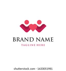 Human Love Couple Romantic Abstract Creative Business Logo