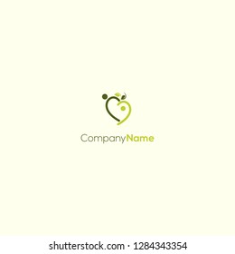 Human Love Leaf Care Abstract Creative Business Modern Logo