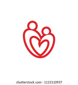 human love logo template