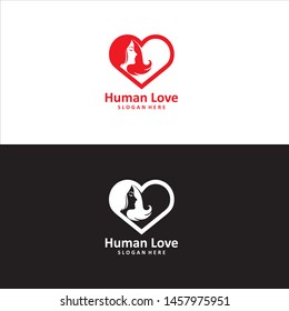 Human Love Logo in vector