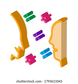 El Vector De Icono De Aspecto Humano Con Encanto. Señal de Isometric Human Lovely Look. ilustración de símbolo aislado de color