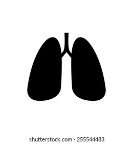 Human lung - black vector icon