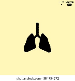 Human lung icon. Medical background. Health care