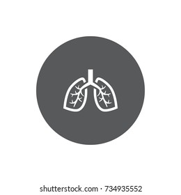 Human lung icon on the white background