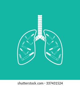 Human Lung Icons .vector illustration EPS10.