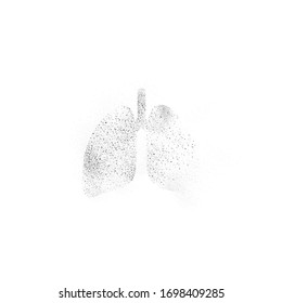 Human lung infection And gradually disappearing Lung pathogens are caused by dust and smoking vectors