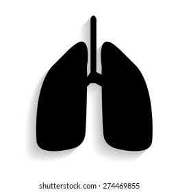 Human lung. Medical background. Health care   with shadow