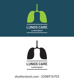 Human lung Modern minimalistic vector logo. lungs anatomy structure Vector illustration. EPS 10