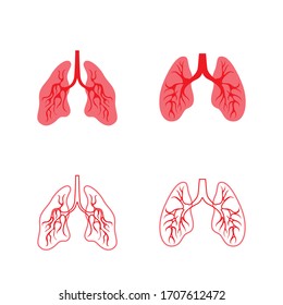 Plantilla de imagen del vector pulmonar humano
