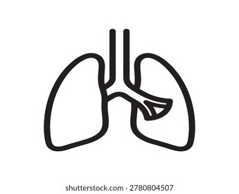 Human lungs anatomical vector illustration with trachea and bronchi in flat design