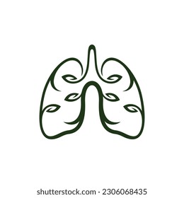 Human Lungs Care Nature Leaf Creative Logo Design