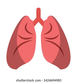 Human lungs cartoon isolated vector illustration graphic design