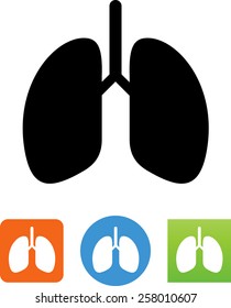 Human lungs icon