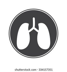 Human lungs icon