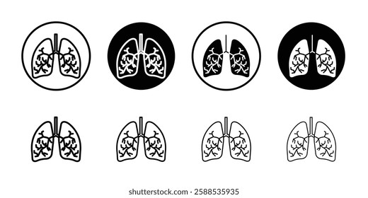 Human lungs icon linear logo isolated