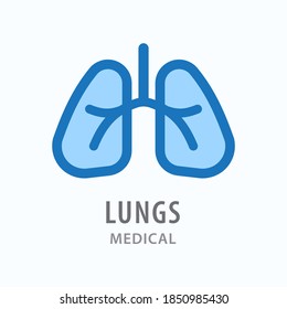 Lung Heart Shape Logo Modern Symbol Stock Vector (royalty Free 