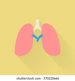 Human lungs icon. Medical concept. Vector illustration