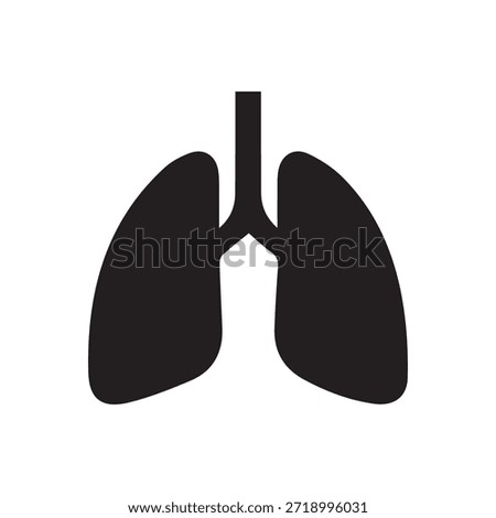 Human Lungs Icon. Respiratory System and Health Symbol.