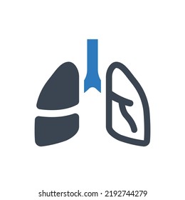 Human Lungs Icon Simple Vector Illustration Stock Vector (royalty Free 