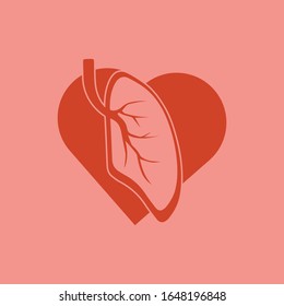  human lungs icon vector illustration design