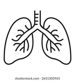 Human Lungs icon vector illustration.
