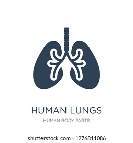 human lungs icon vector on white background, human lungs trendy filled icons from Human body parts collection, human lungs vector illustration