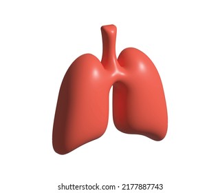 Human Lungs internal organ 3d render Vector Illustration. Covid-19. Human lungs 3d. Sars disease, coronaviruses in the lung. The coronavirus causes the severe illness SARS. Pulmonary hypertension.