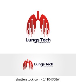 human lungs logo designs template, lungs technology logo design vector, respiratory system logo designs