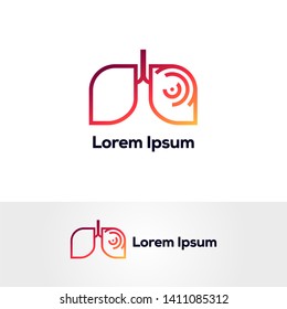 human lungs logo designs template, modern technology logo design vector,