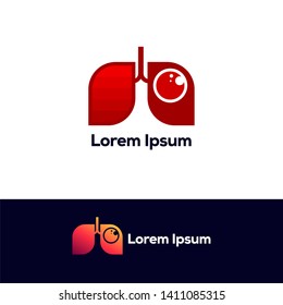 human lungs logo designs template, modern technology logo design vector,